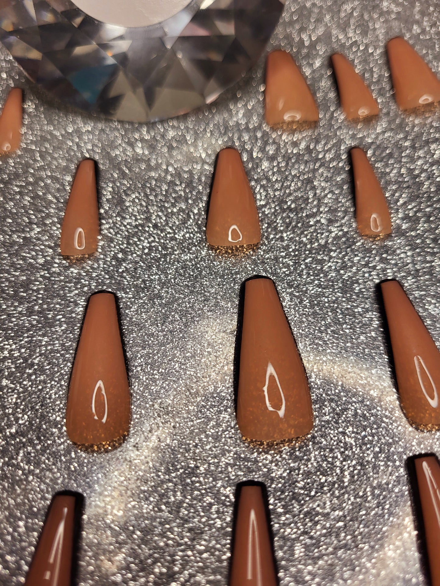 Black Thin French Tips Press On Nails