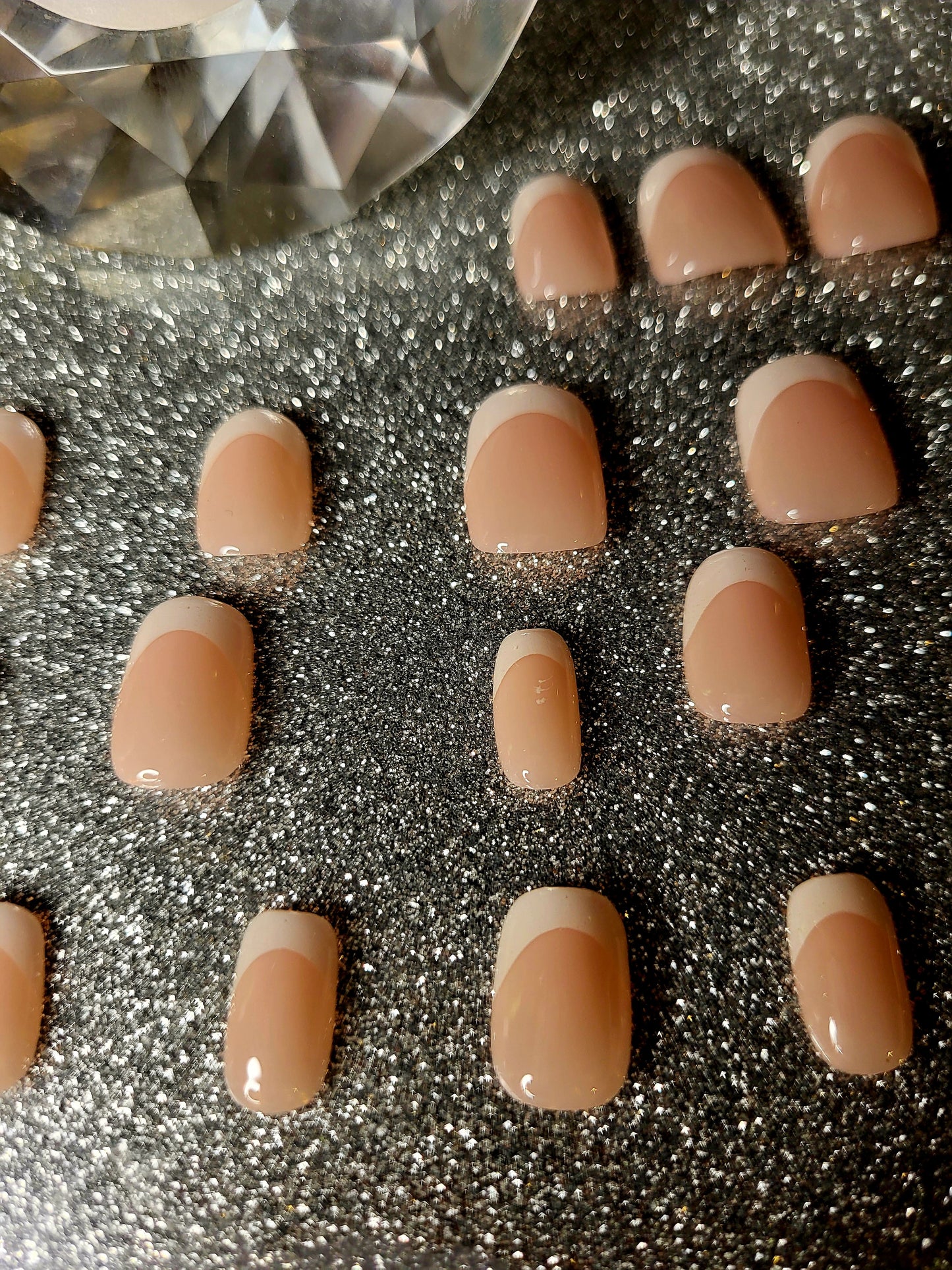 Short White French Tips Press On Nails