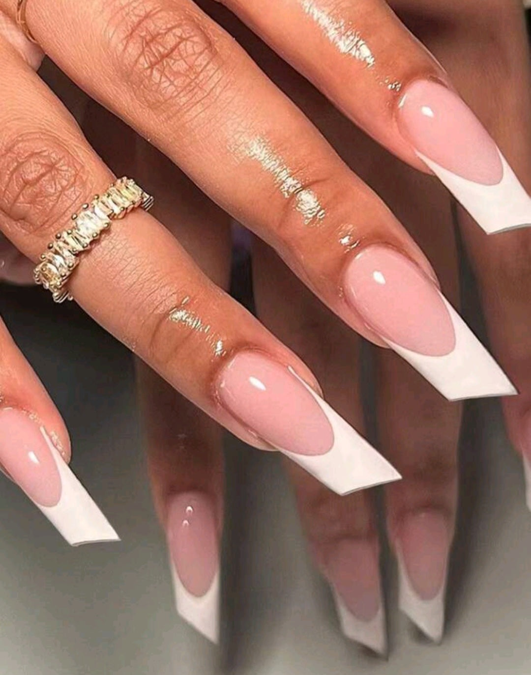 White French Tips Press On Nails