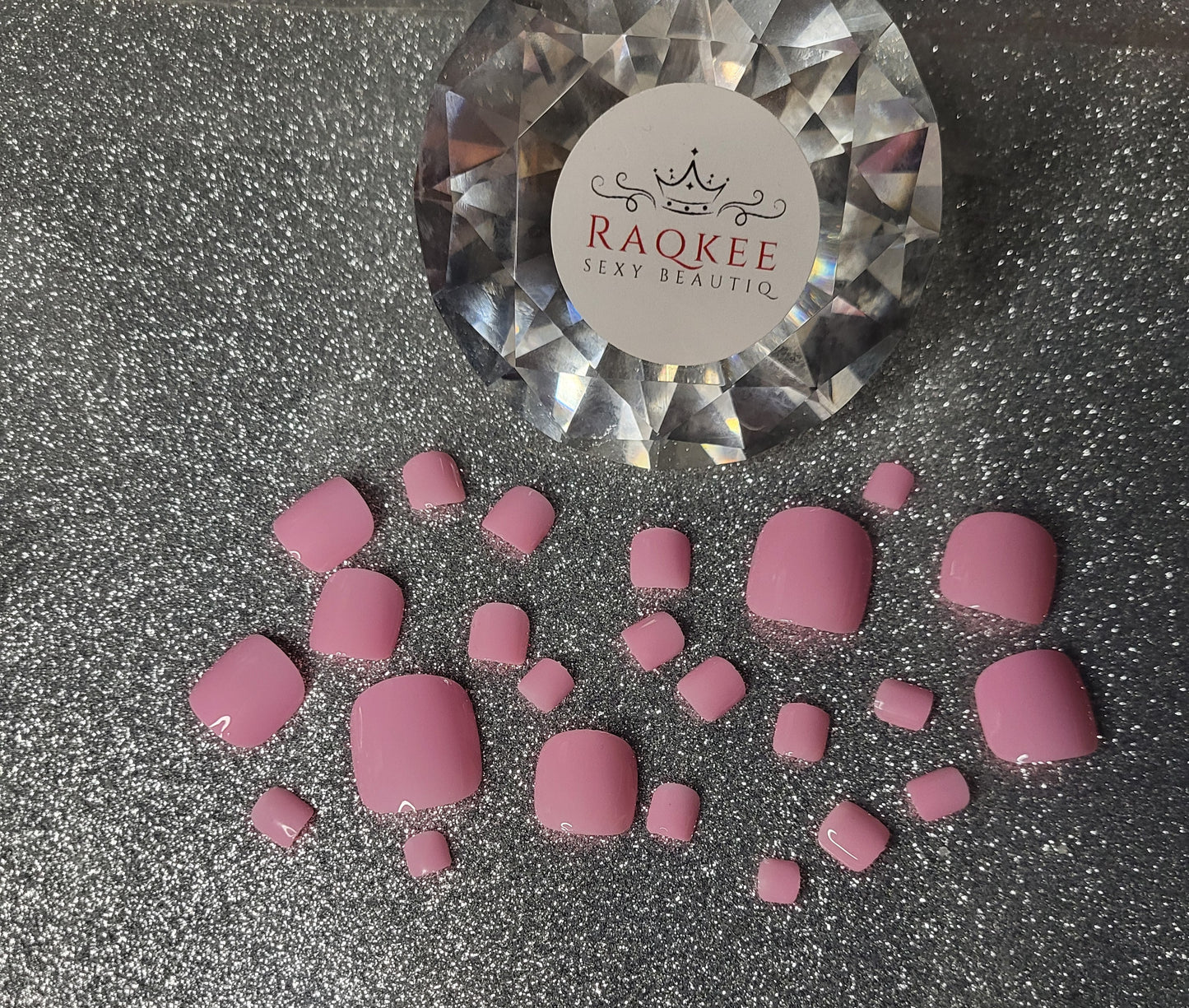 Bubblegum Pink Press On Toe Nails