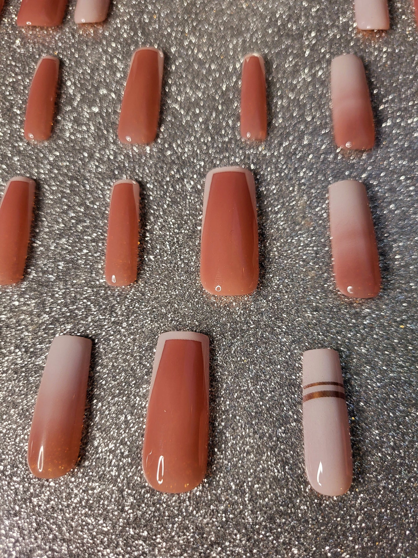 White Full, Ombre And Thin French Tips Press On Nails